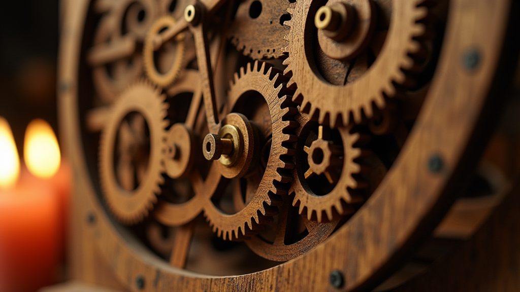 The Banneker striking clock — every gear cut by hand from wood, 1753